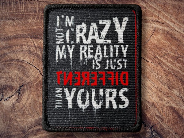 Printed Patch Not Crazy 95x70mm
