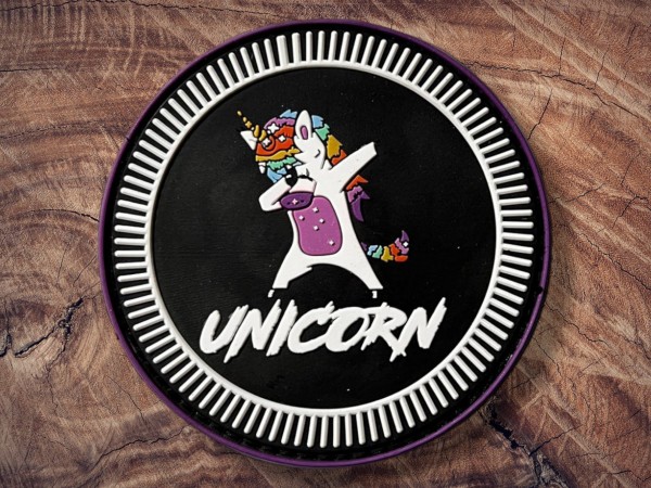 Rubber Patch Swag Unicorn 80x80mm