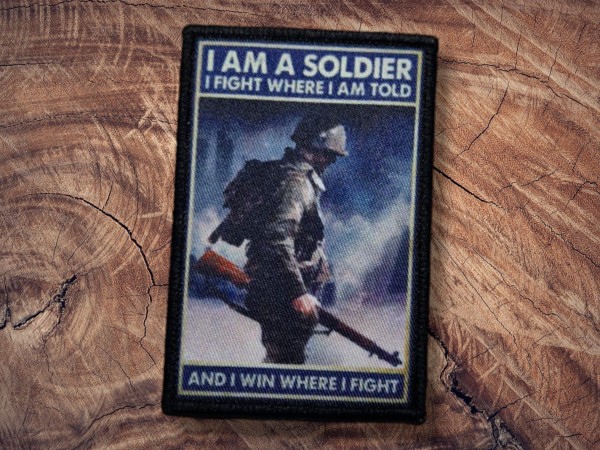 Printed Patch I am a Soldier 90x55mm