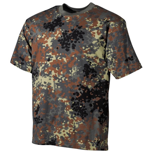 US T-Shirt, halbarm, flecktarn, 170 g/m² L