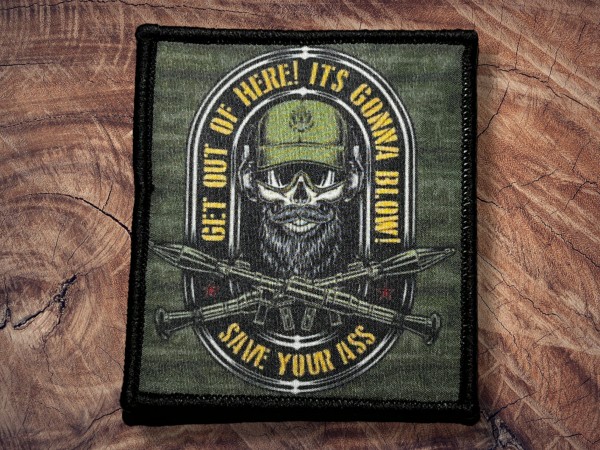 Printed Patch Get out of Here! Its Gonna Blow! 90x85mm