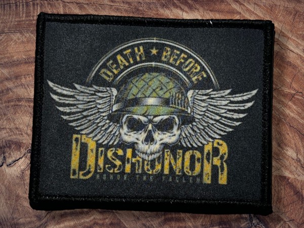 Printed Patch DEATH BEFORE DISHONOR 80x90mm