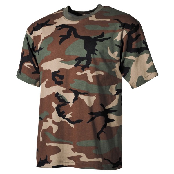US T-Shirt, halbarm, woodland, 170 g/m² L
