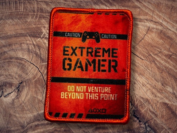 Printed Patch Extreme Gamer 90x65mm