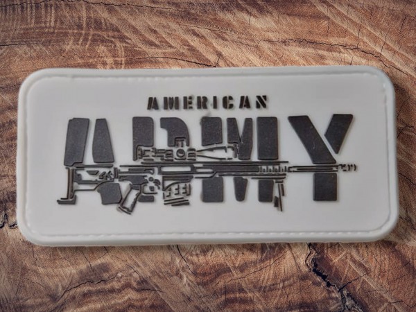 Rubber Patch American Army (White)