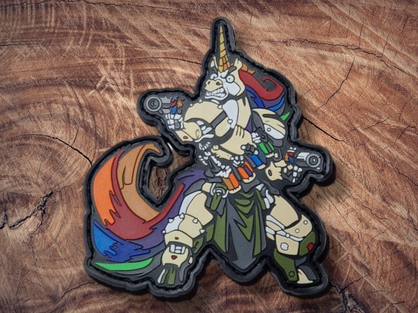 Rubber Patch Unicorn Rainbow Warrior