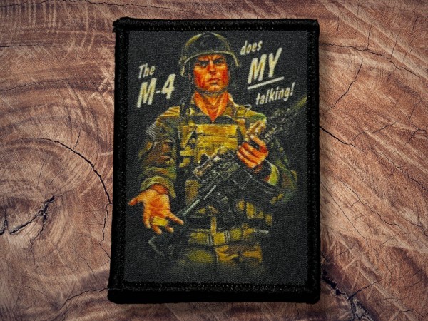 Printed Patch The M-4 does my Talking 90x65mm