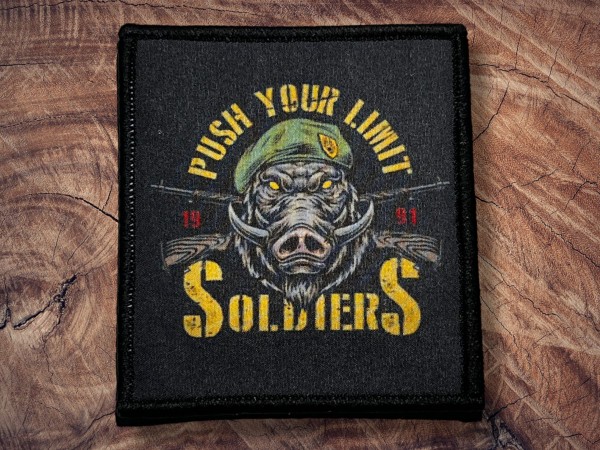 Printed Patch Push your Limit Soldiers 90x70mm