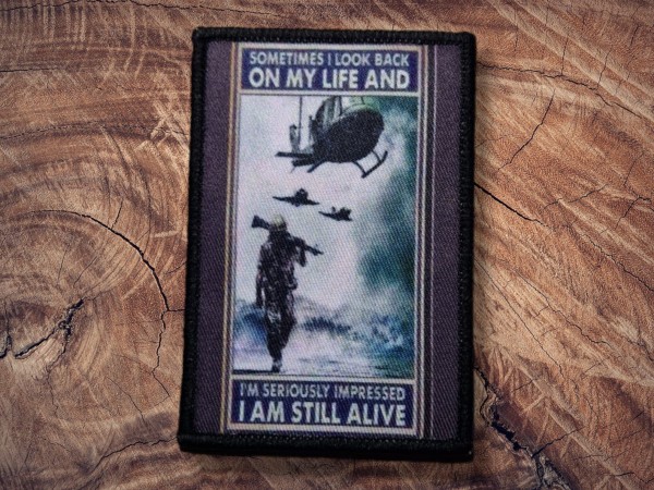 Printed Patch On my Life and, I am still Alive 90x55mm