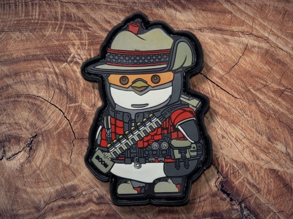 Rubber Patch Military Penguin 85x55mm