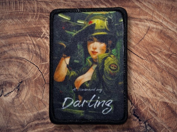 Printed Patch Darling 90x65mm