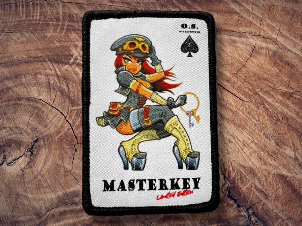Printed Patch Limited Edition Pin Up Masterkey 100x70mm