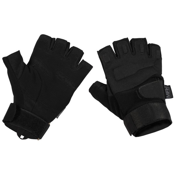 Tactical Handschuhe,"Pro", ohne Finger, schwarz Gr.M